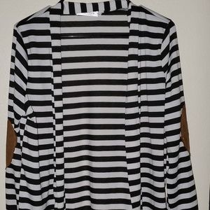 Open cardigan black and white size XL